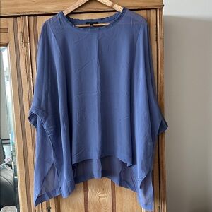 Eileen Fisher Flowing Blue Blouse XL